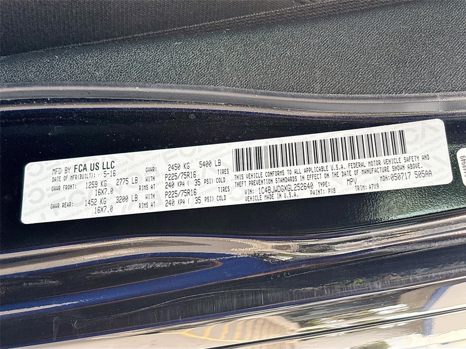 2016 Jeep Wrangler Unlimited Sport