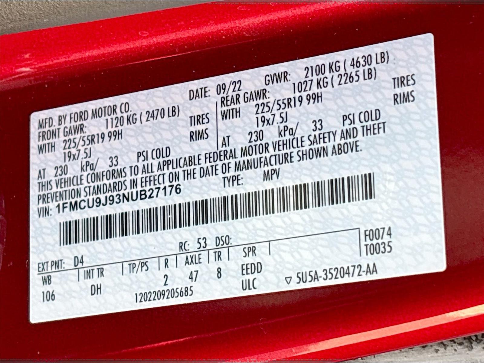 2022 Ford Escape Titanium