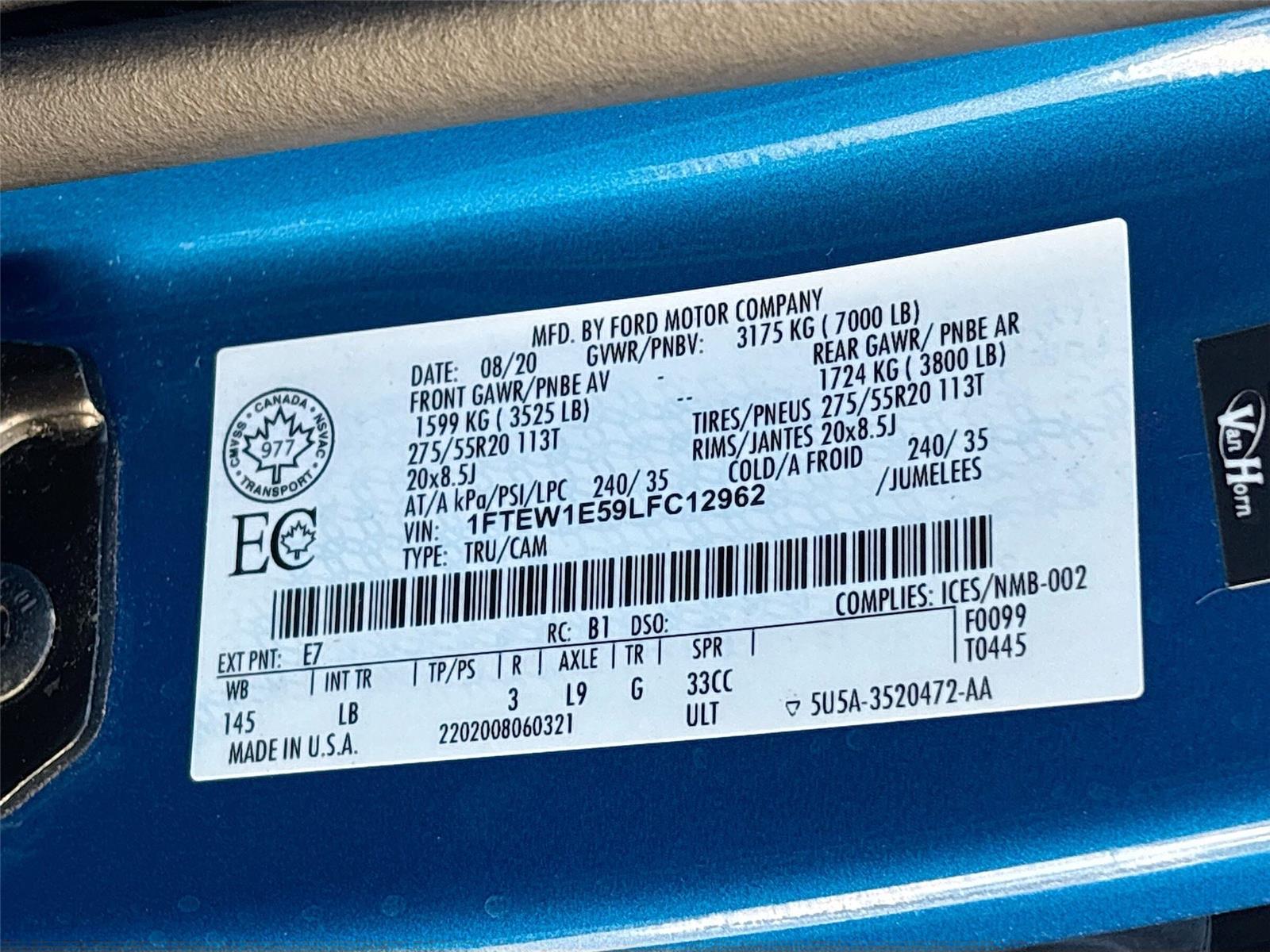 2020 Ford F-150 LARIAT