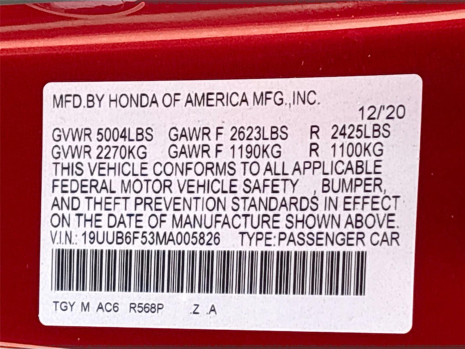 2021 Acura TLX w/A-Spec Package