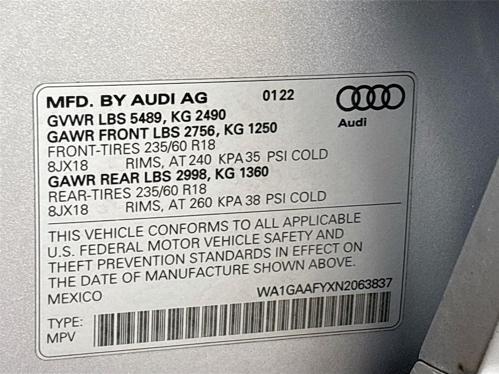 2022 Audi Q5 S line Premium