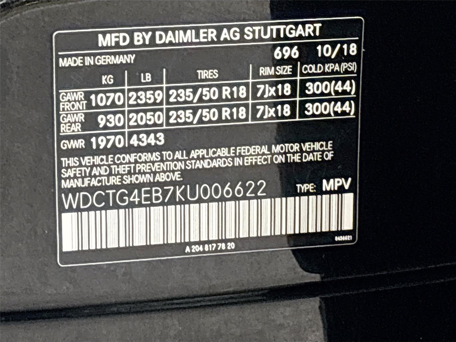 2019 Mercedes-Benz GLA GLA 250