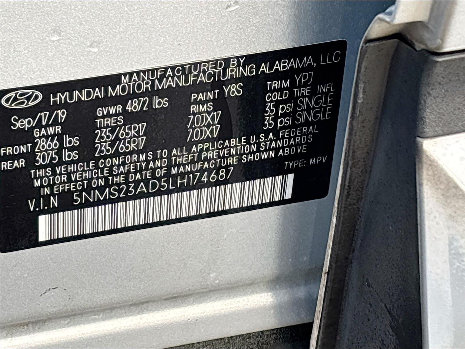 2020 Hyundai Santa Fe SE