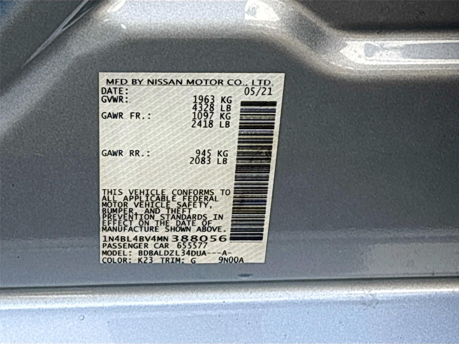 2021 Nissan Altima 2.5 S