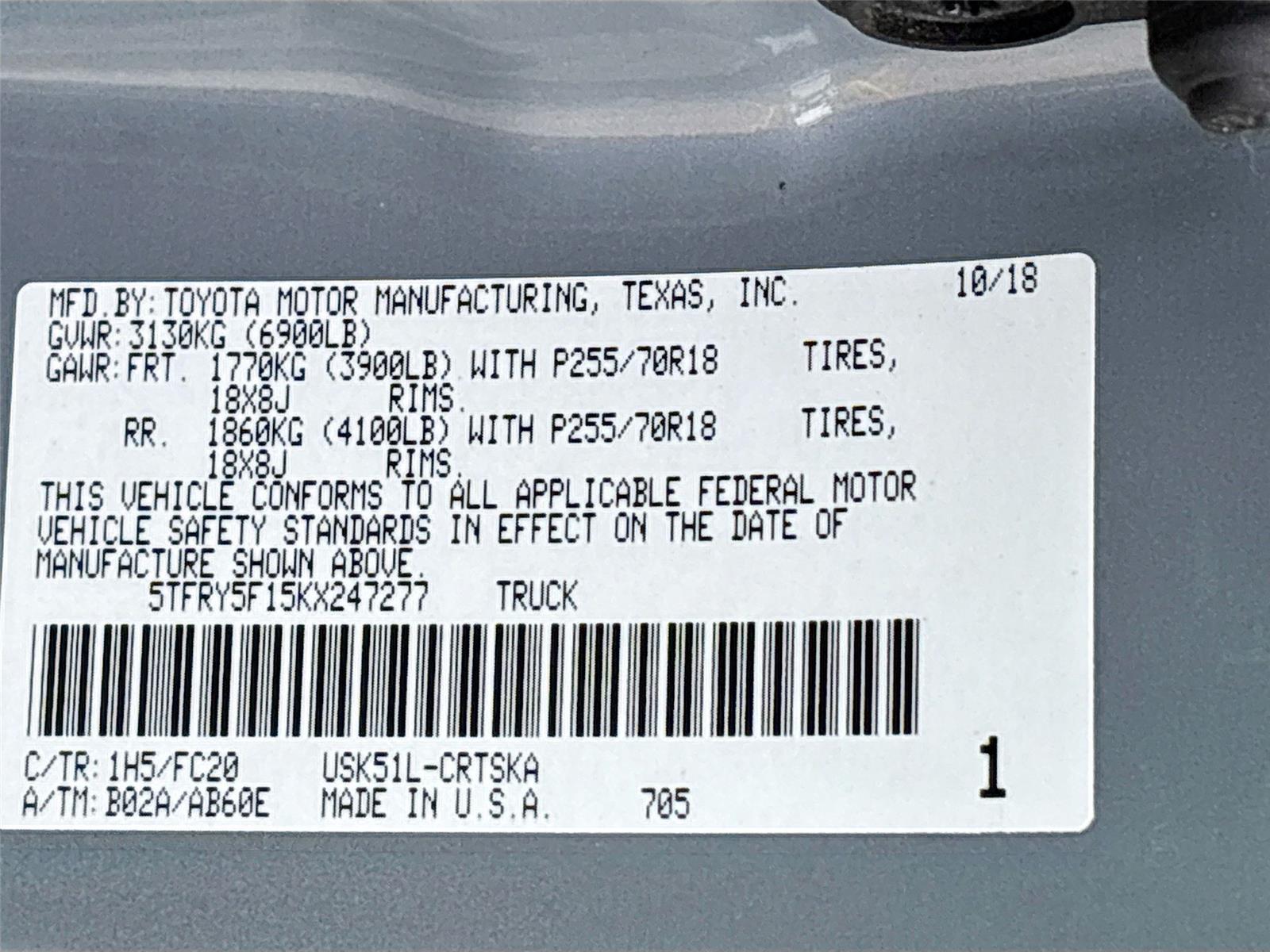 2019 Toyota Tundra SR5