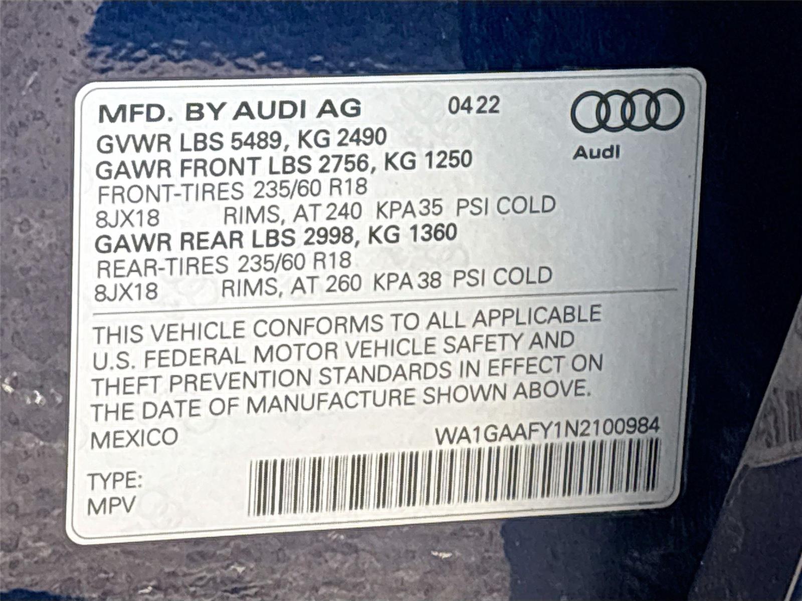 2022 Audi Q5 S line Premium