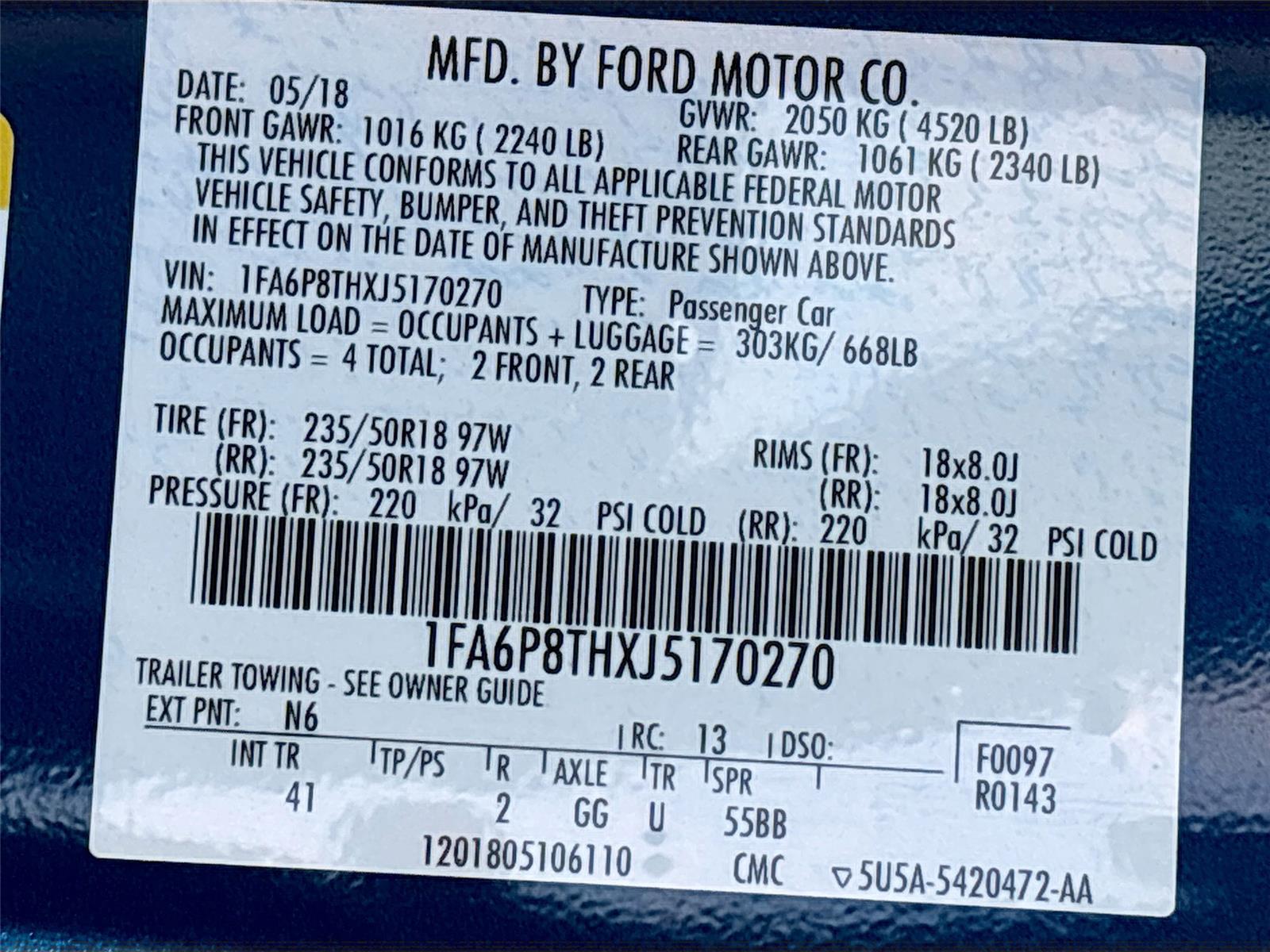 2018 Ford Mustang EcoBoost Premium