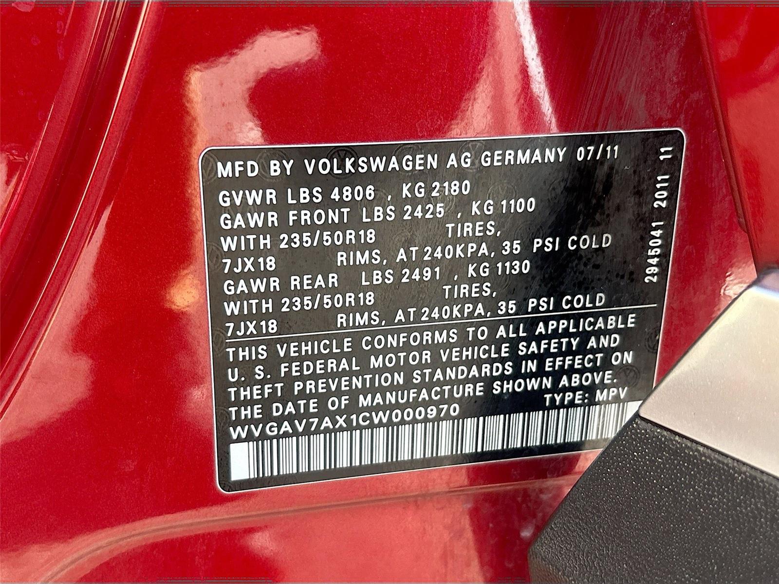 2012 Volkswagen Tiguan SE