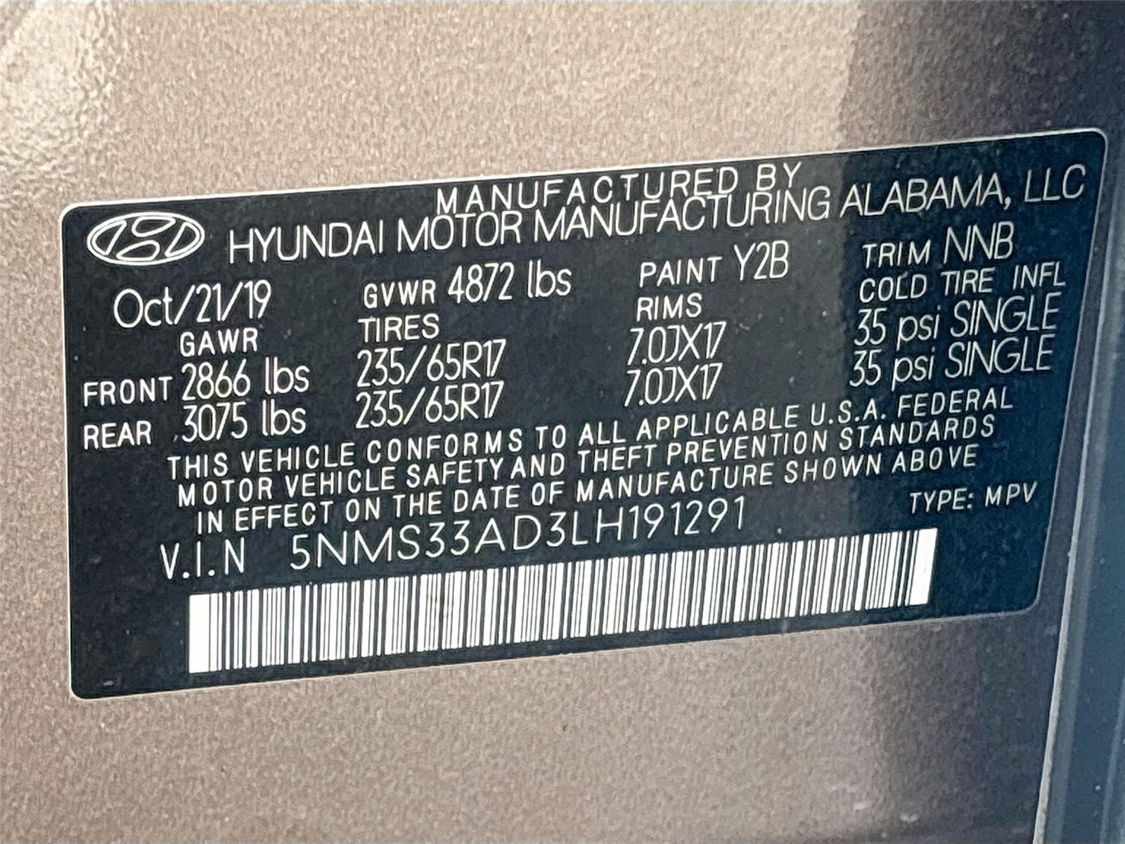 2020 Hyundai Santa Fe SEL