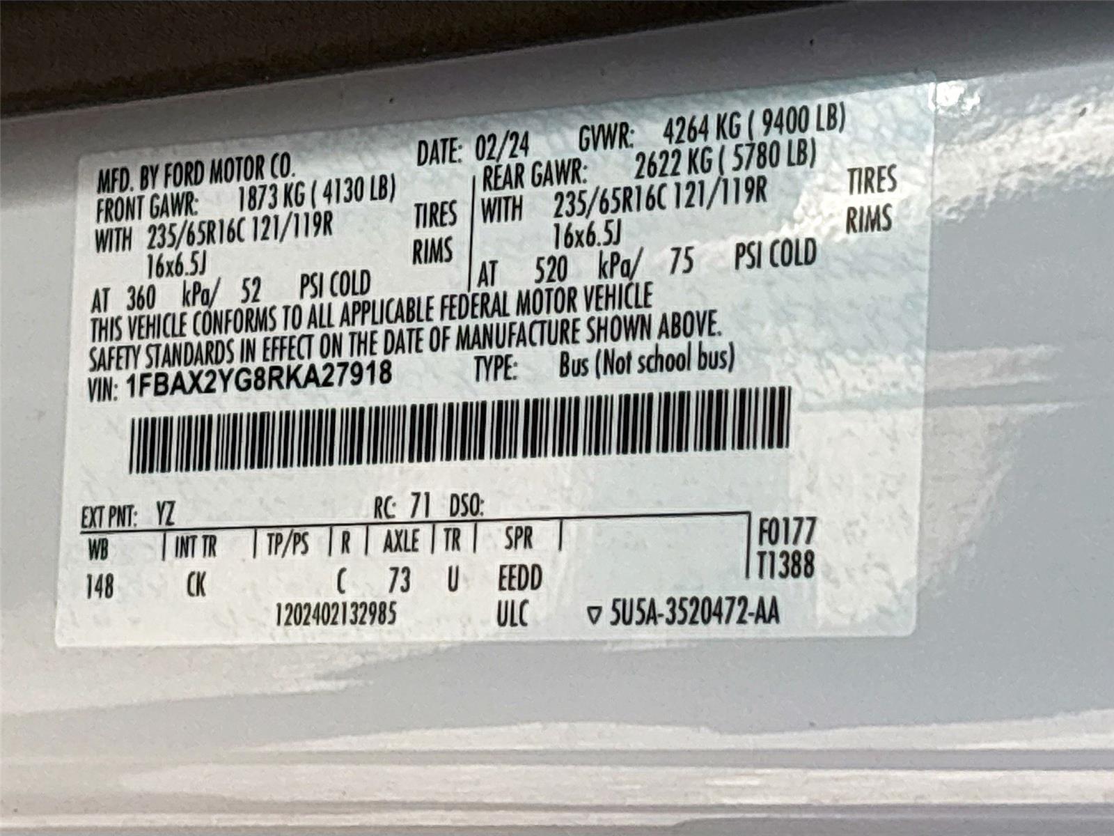 2024 Ford Transit Passenger Wagon XLT