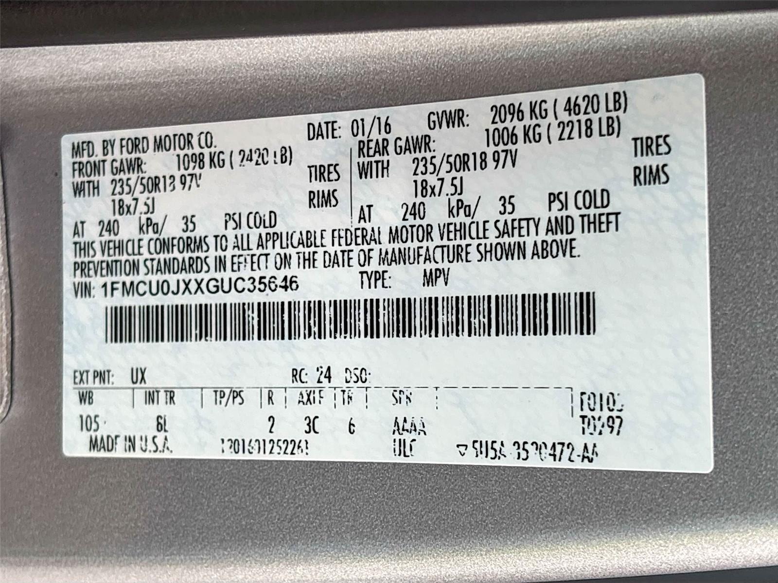 2016 Ford Escape Titanium