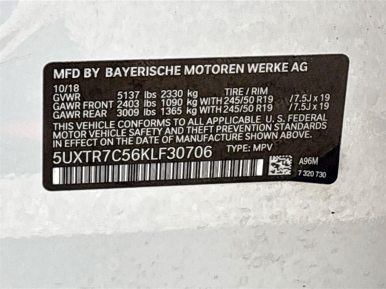 2019 BMW X3 sDrive30i