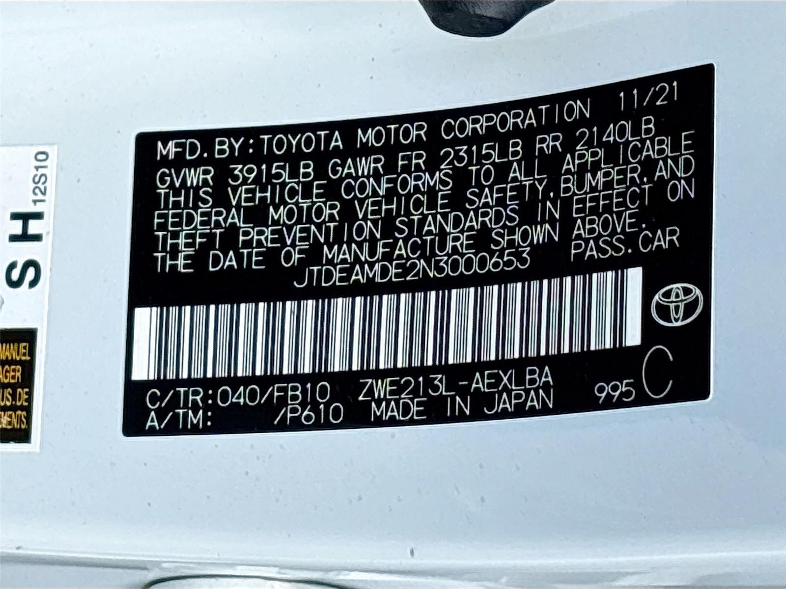 2022 Toyota Corolla Hybrid LE