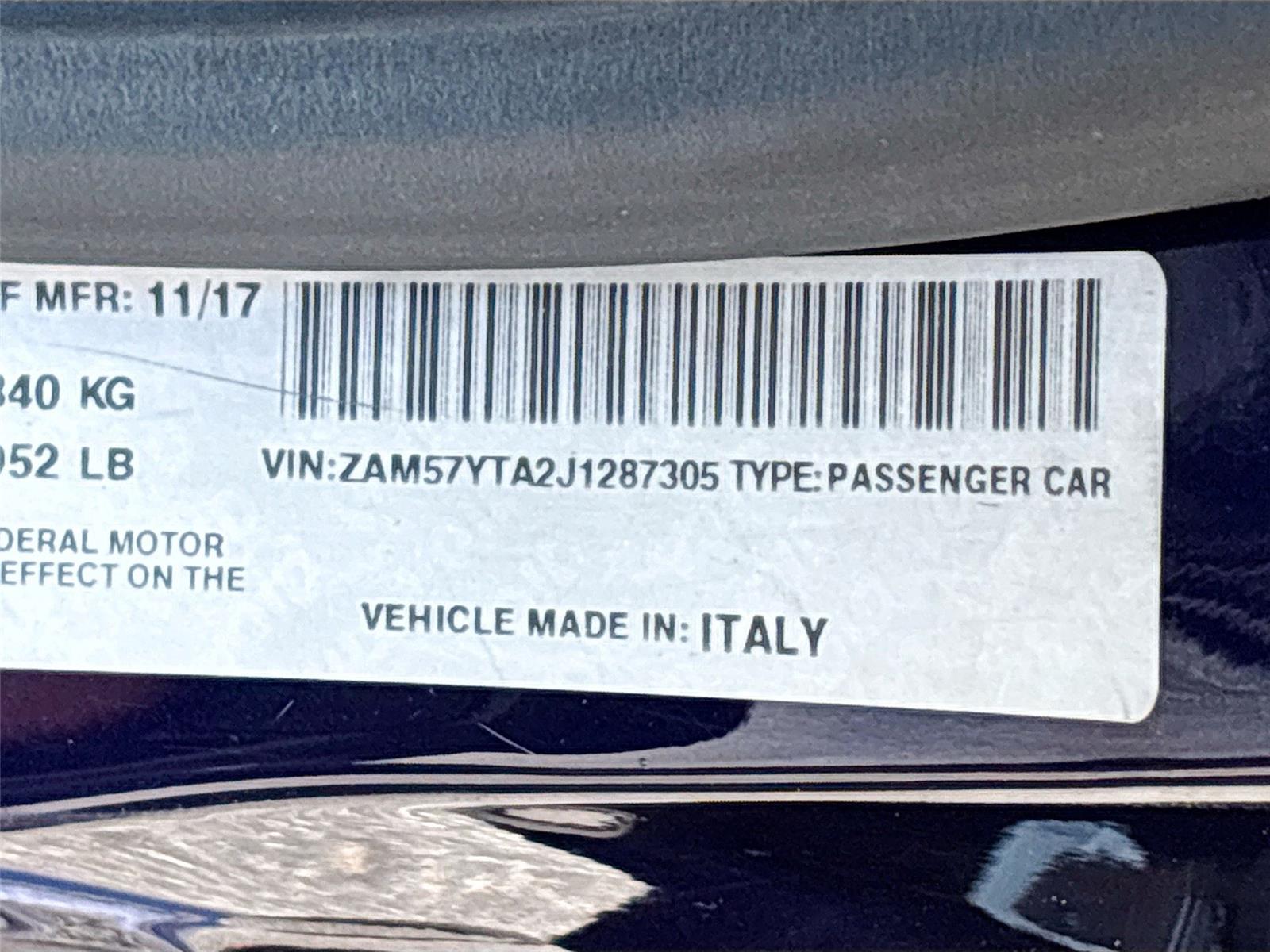 2018 Maserati Ghibli S Q4