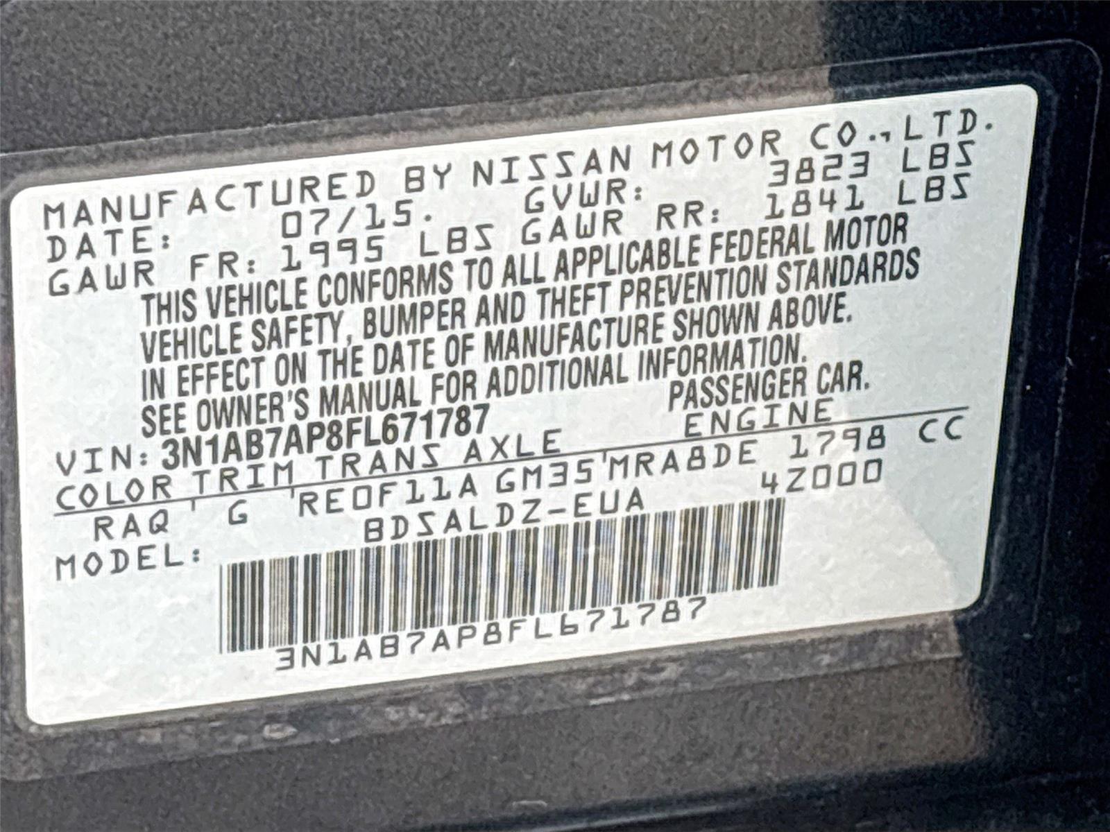 2015 Nissan Sentra SV