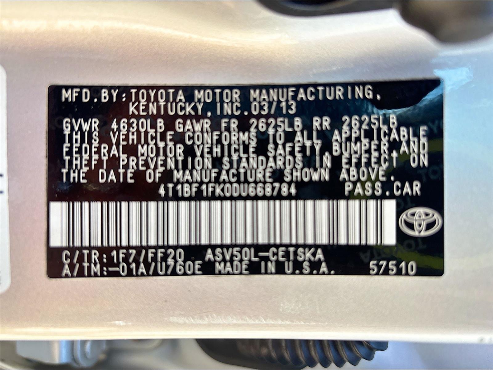 2013 Toyota Camry SE