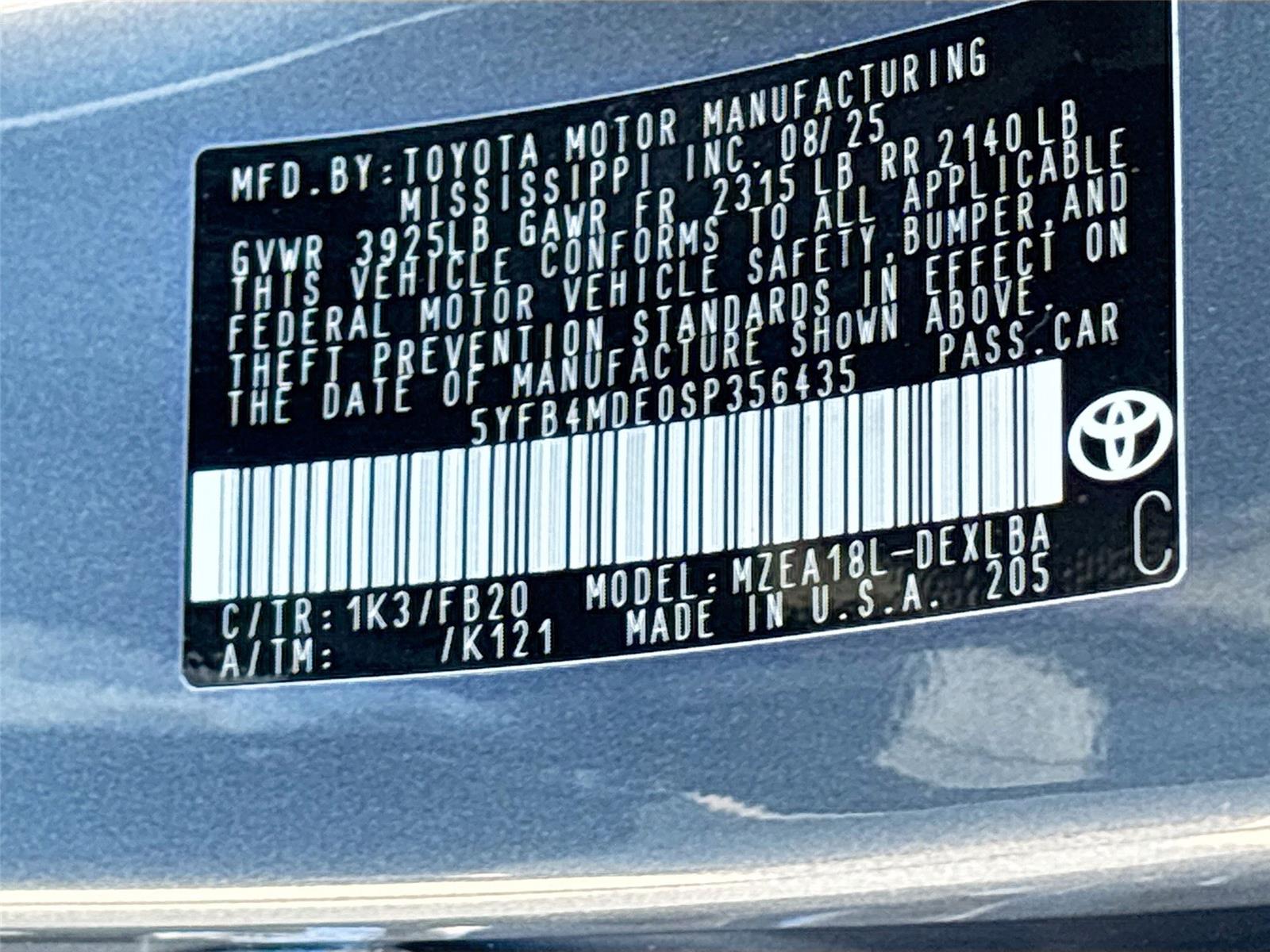 2025 Toyota Corolla LE