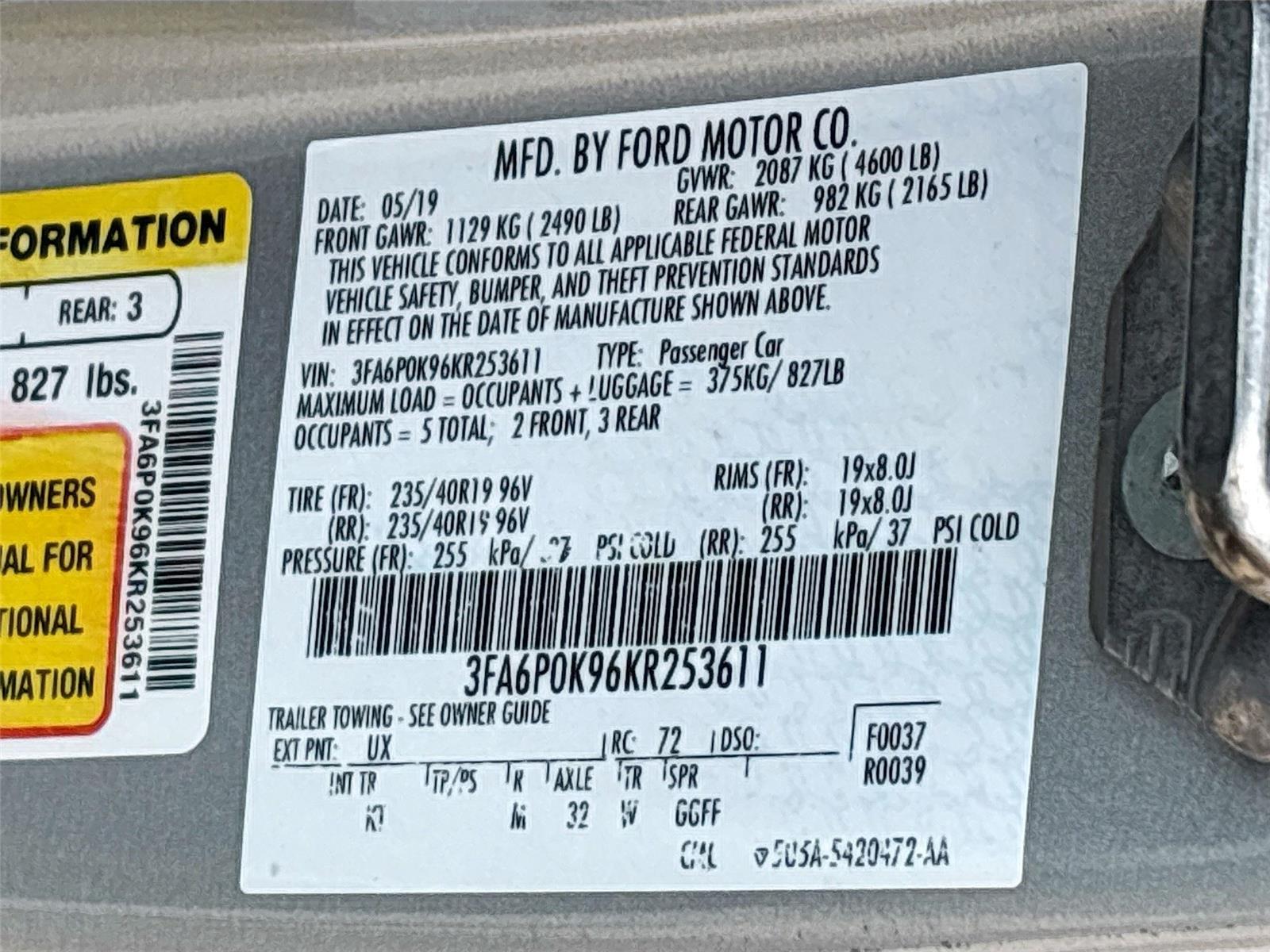 2019 Ford Fusion Titanium