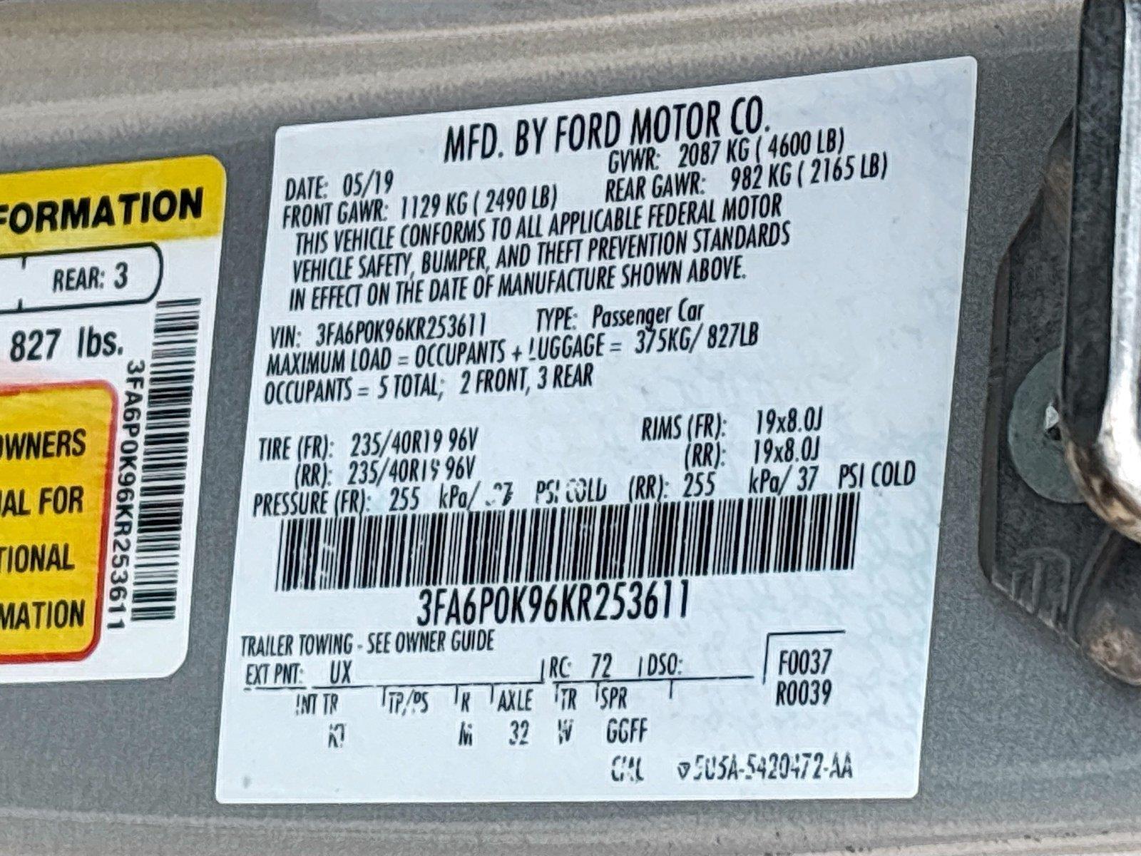 2019 Ford Fusion Titanium