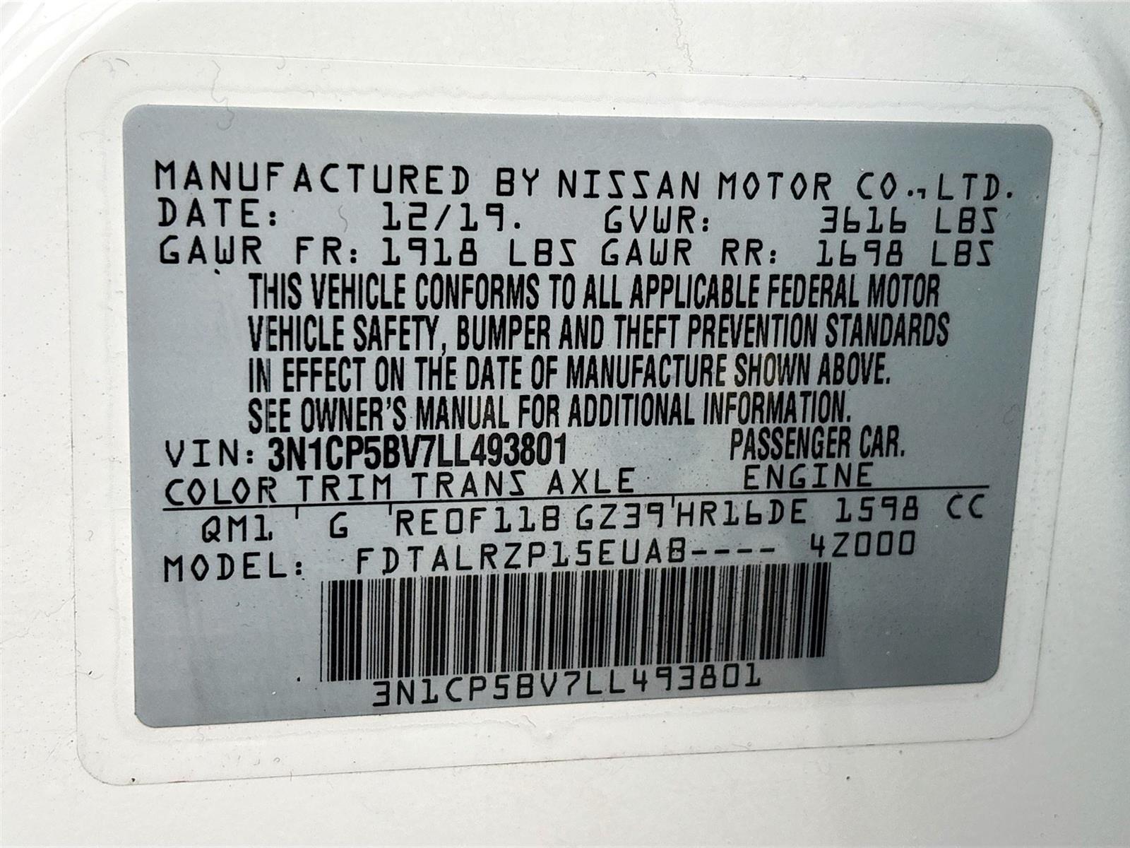 2020 Nissan Kicks S