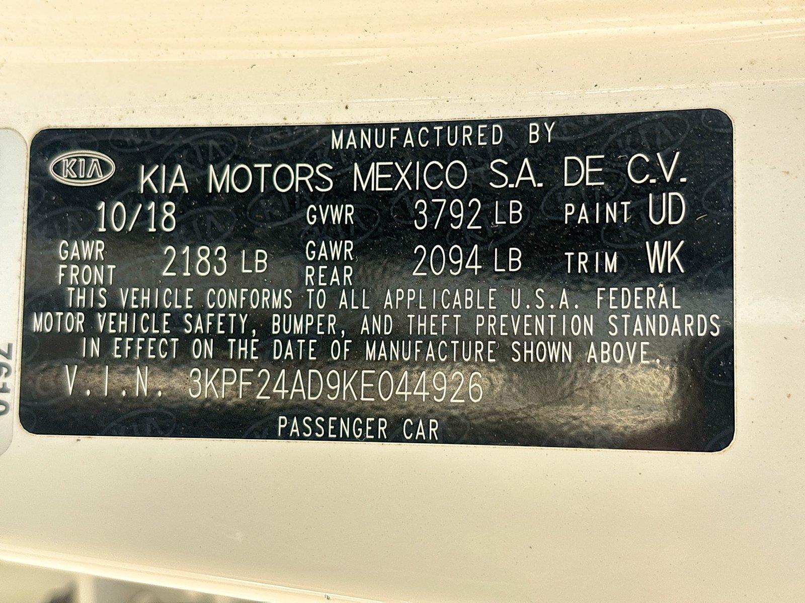 2019 Kia Forte LXS