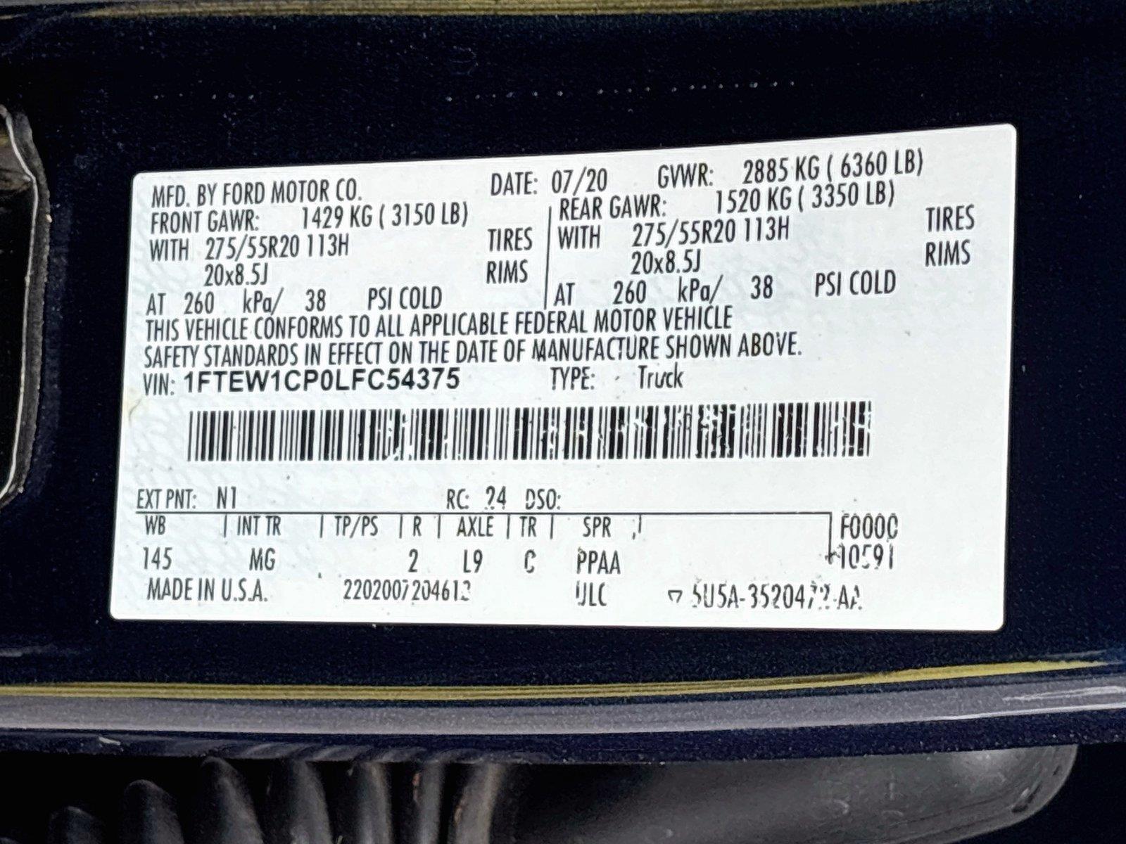 2020 Ford F-150 XLT