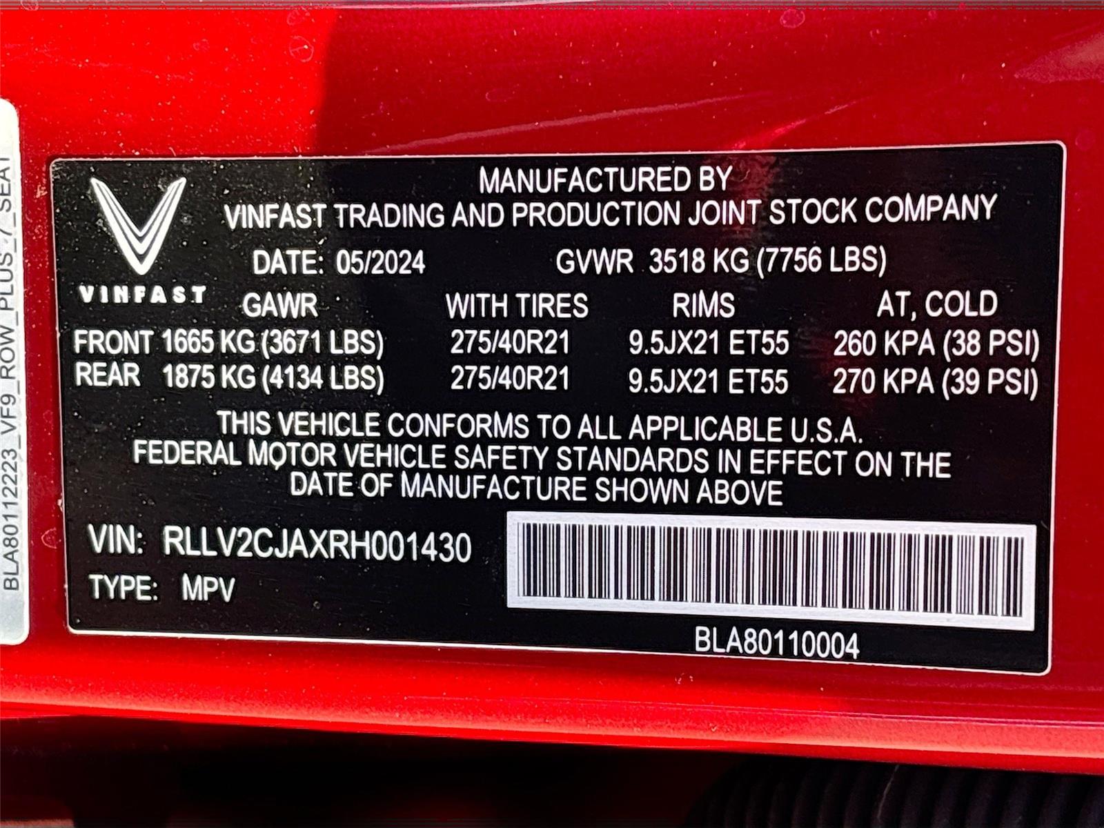 2024 VinFast VF 9 Plus