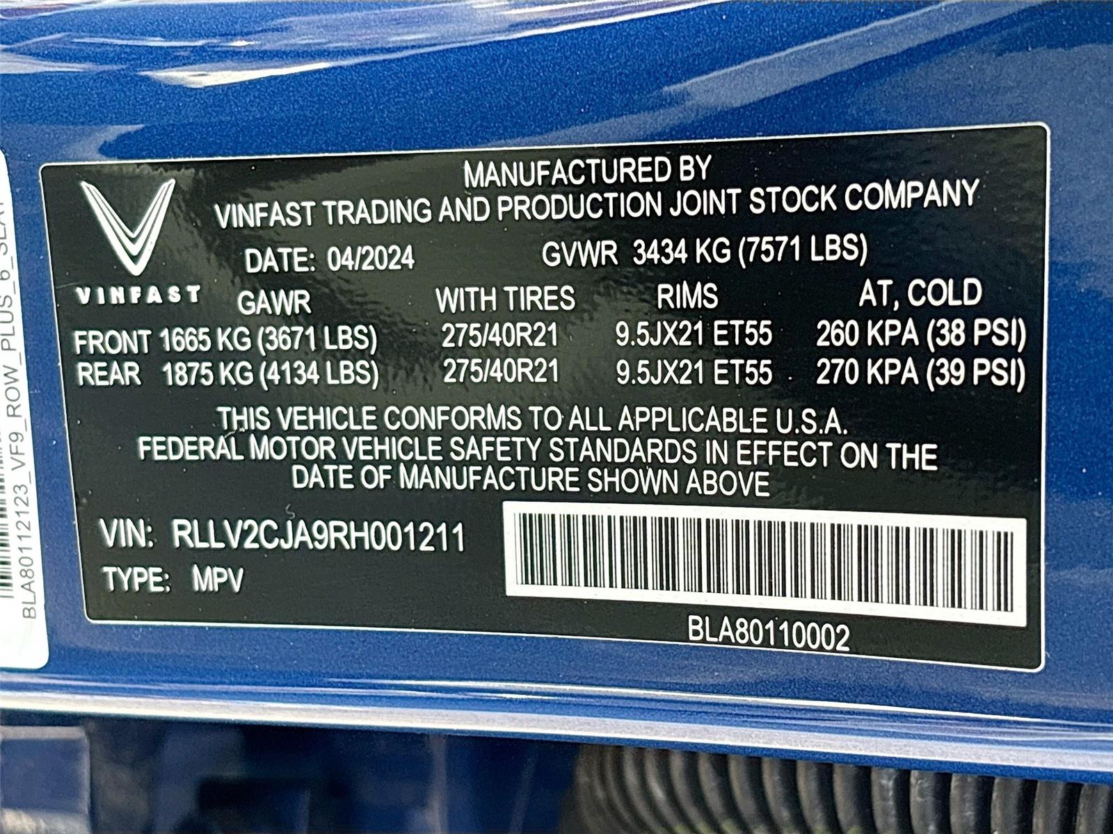 2024 VinFast VF 9 Plus