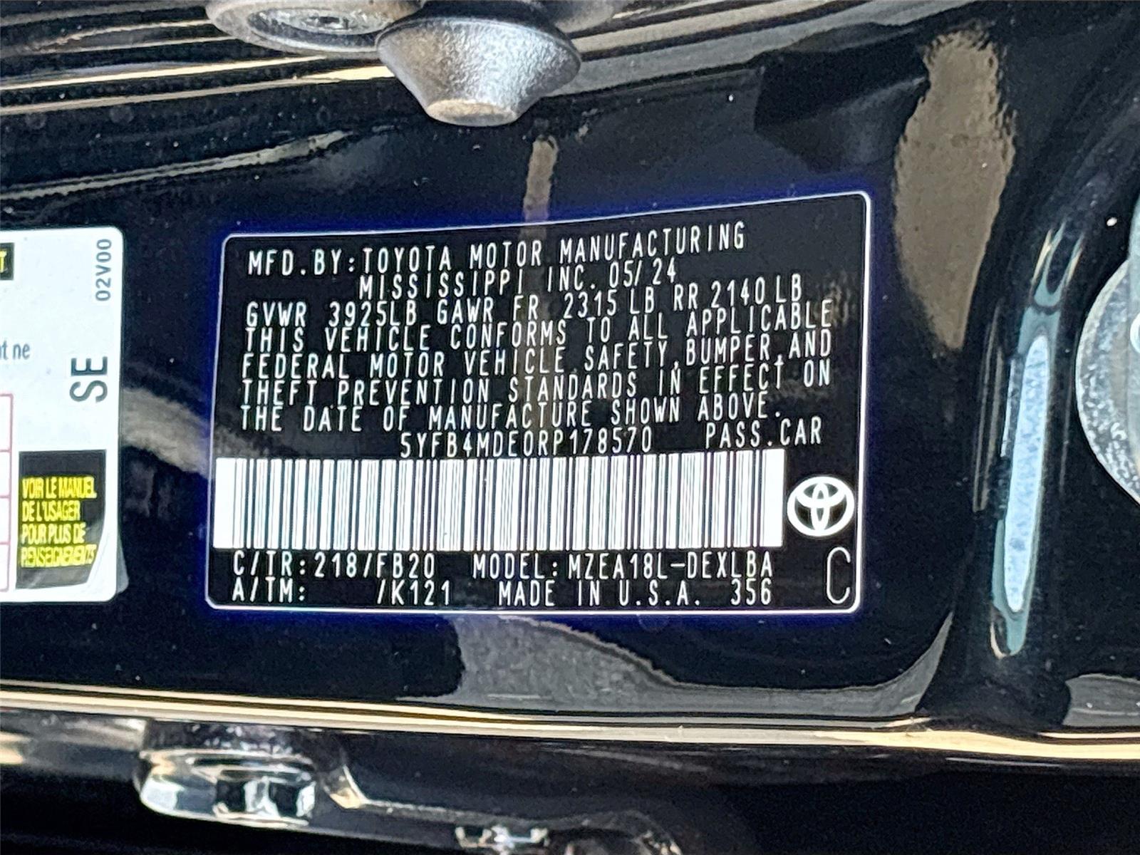 2024ToyotaCorollaLE