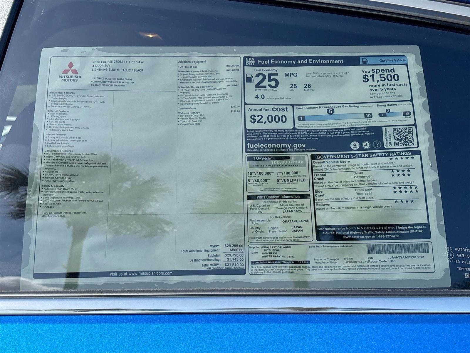 2026 Mitsubishi Eclipse Cross LE