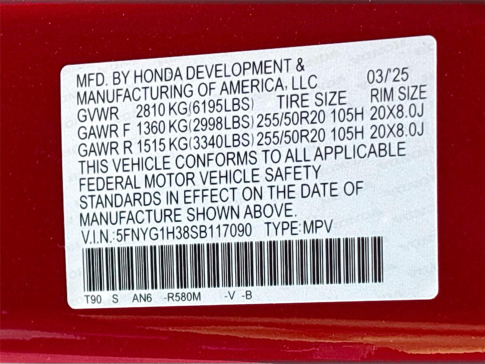 2025 Honda Pilot Sport