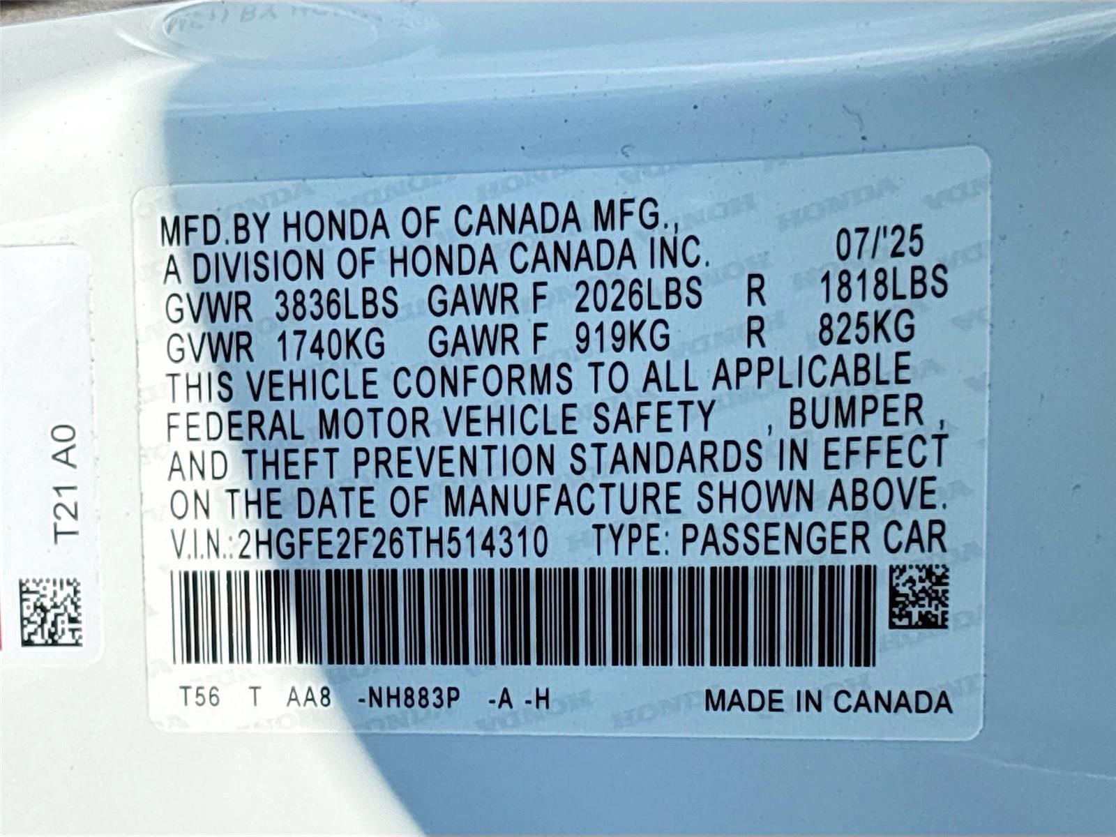 2026 Honda Civic Sedan LX