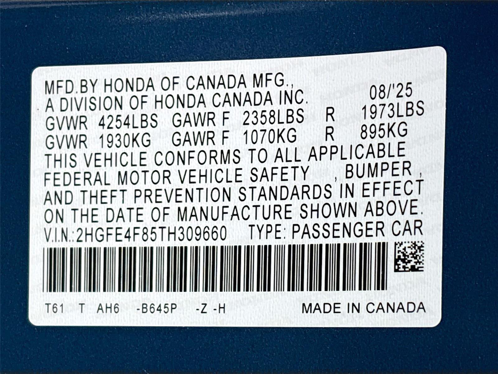 2026 Honda Civic Sedan Hybrid Sport