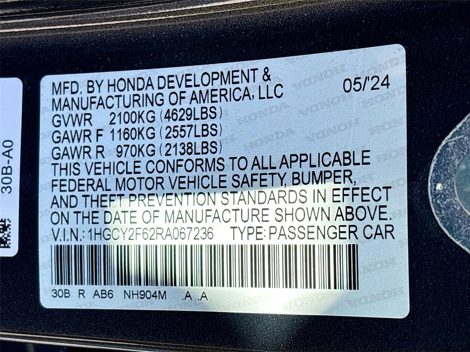 2024 Honda Accord Hybrid EX-L