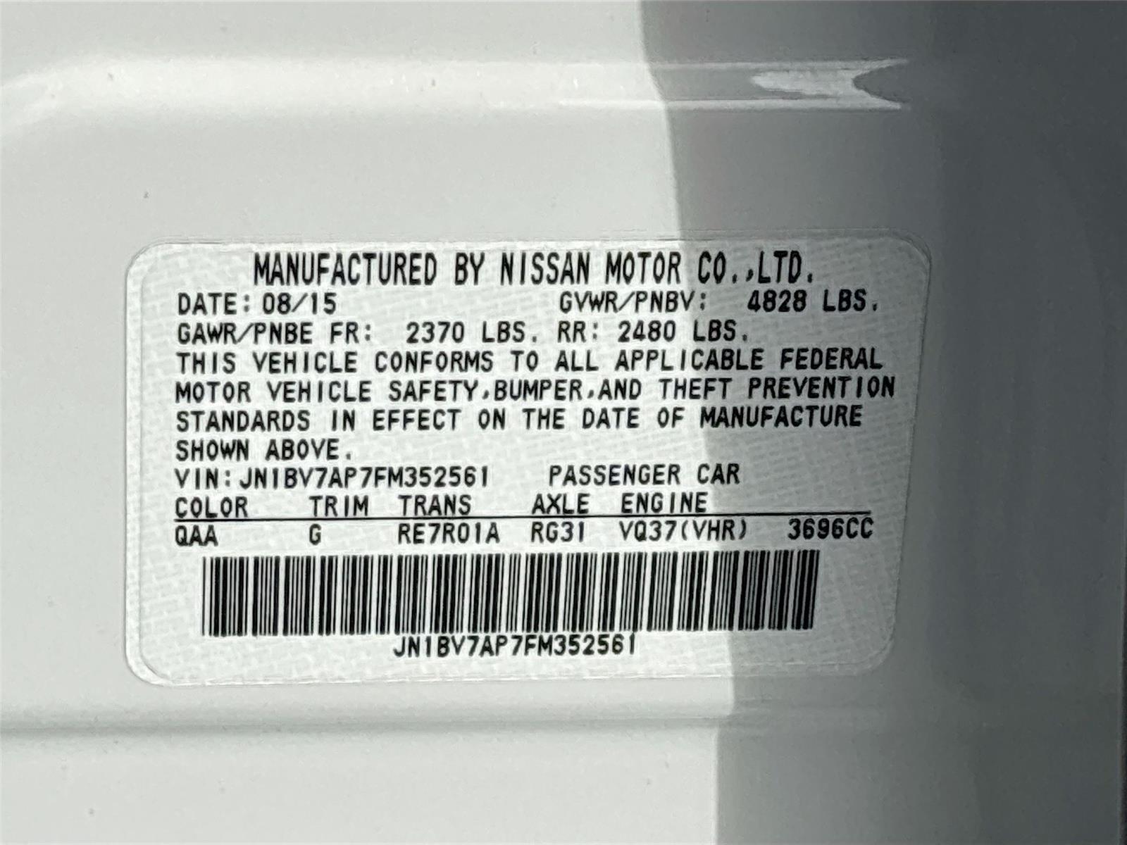 2015 INFINITI Q50 Sport