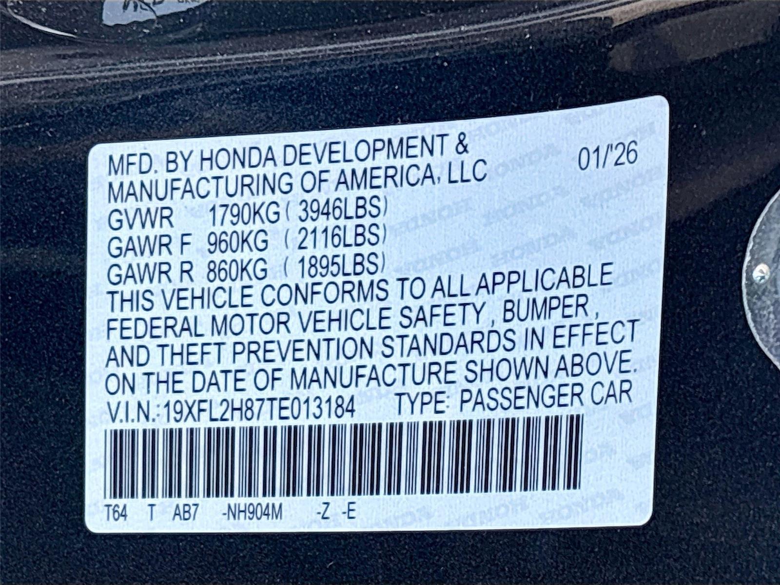 2026 Honda Civic Sport