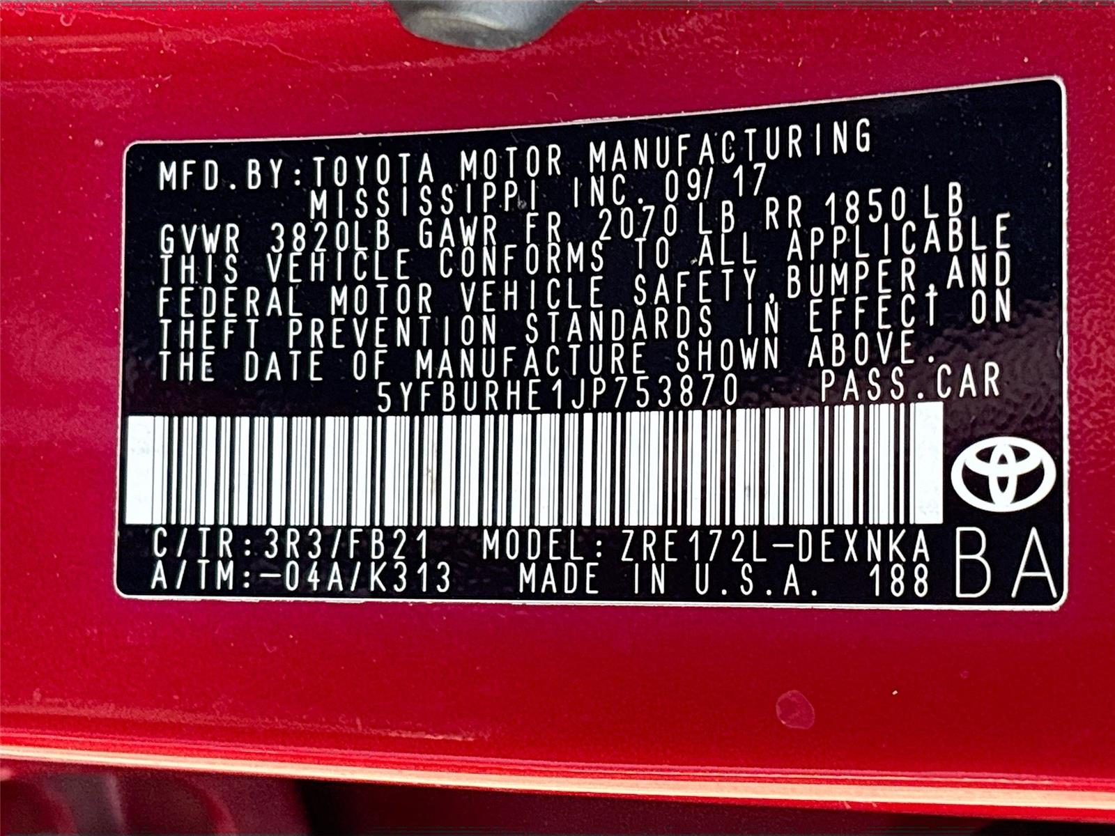 2018 Toyota Corolla LE