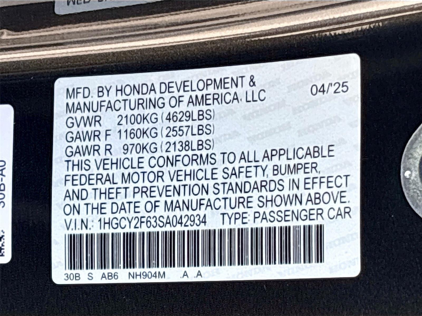 2025 Honda Accord Hybrid EX-L