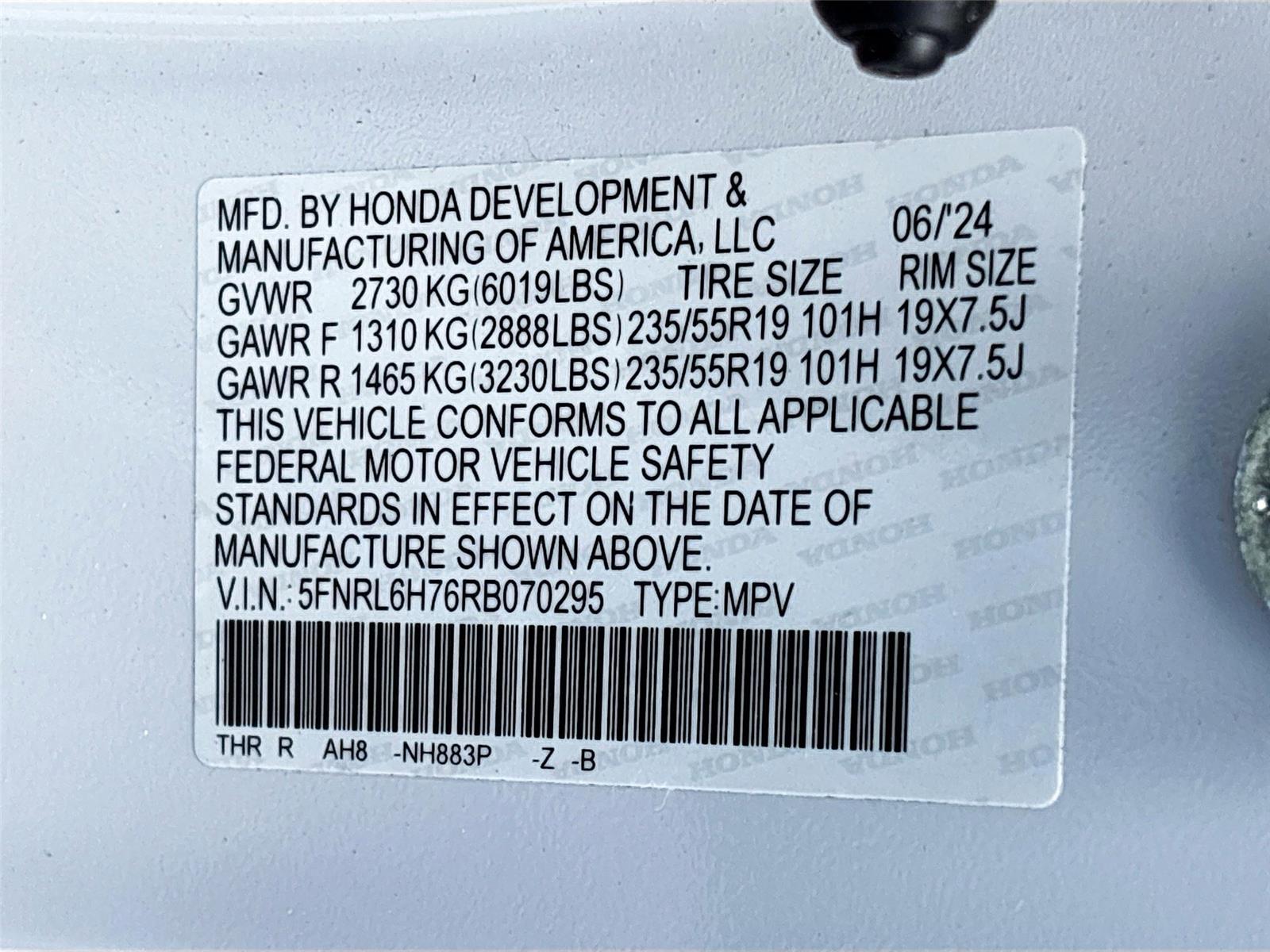 2024 Honda Odyssey Sport