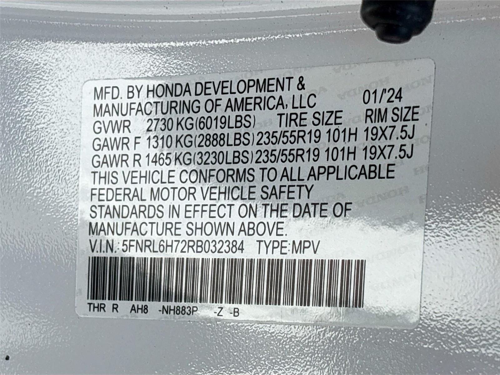 2024 Honda Odyssey Sport