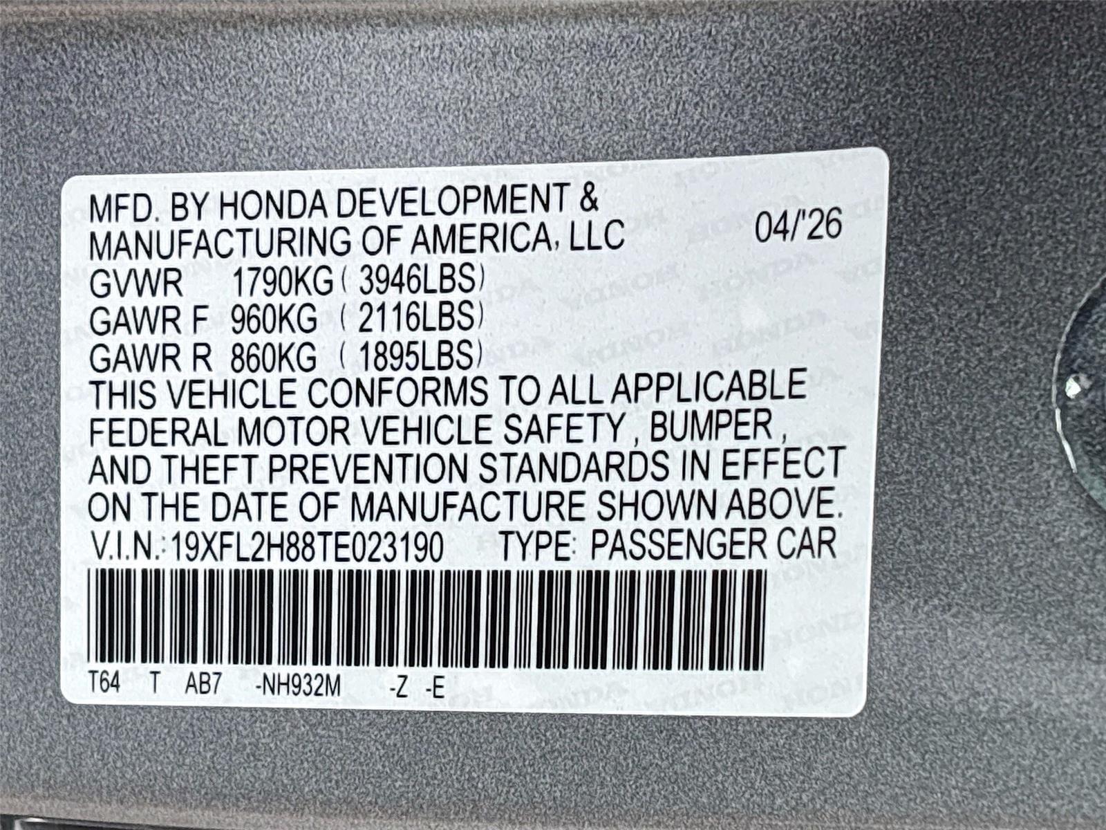 2026 Honda Civic Sport