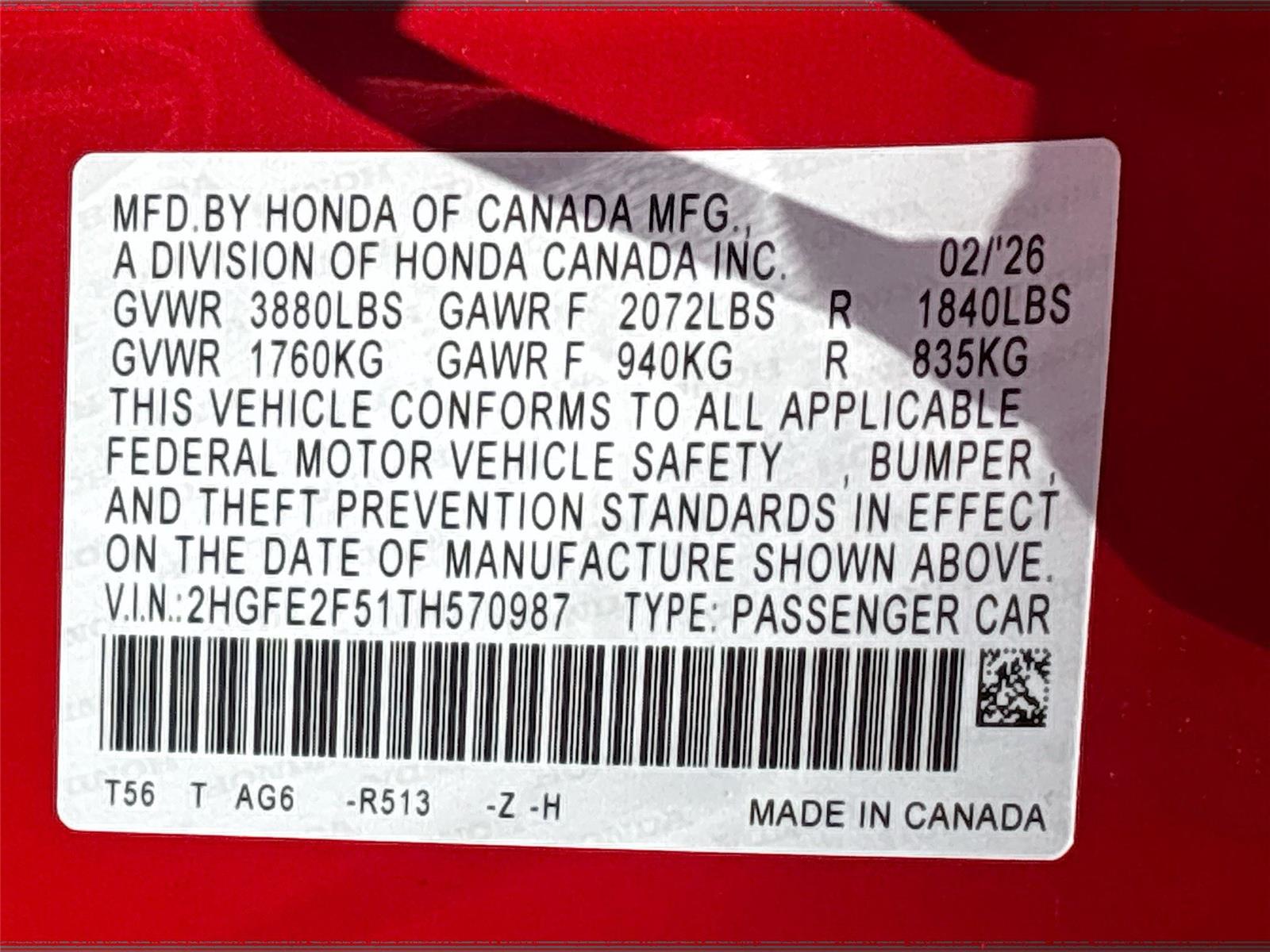 2026 Honda Civic Sport