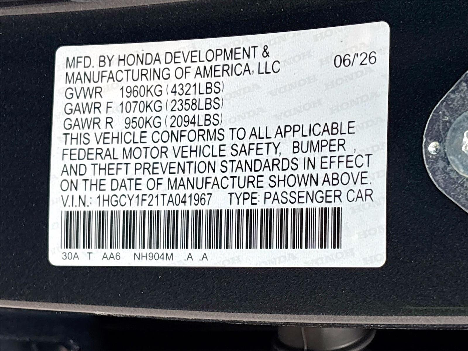 2026 Honda Accord Sedan LX