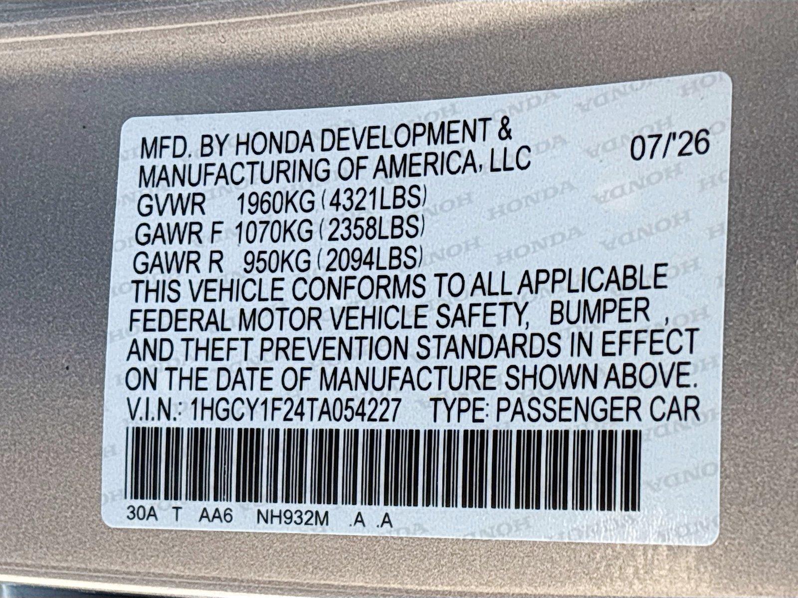 2026 Honda Accord Sedan LX