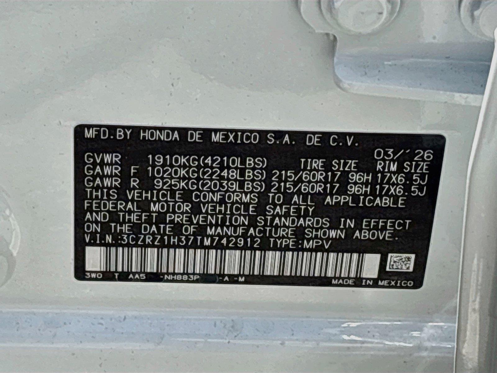 2026 Honda HR-V LX