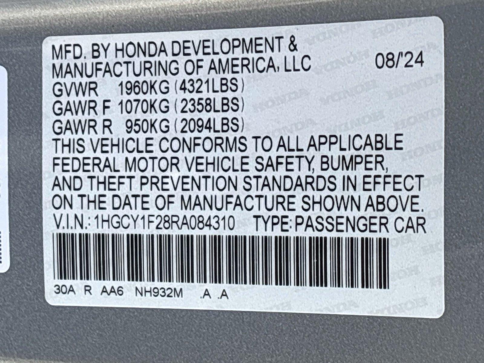 2024 Honda Accord Sedan LX