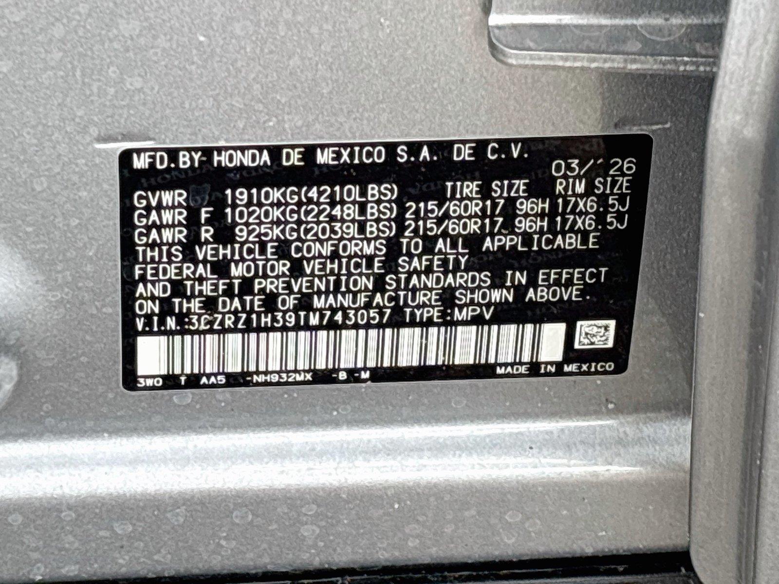 2026 Honda HR-V LX
