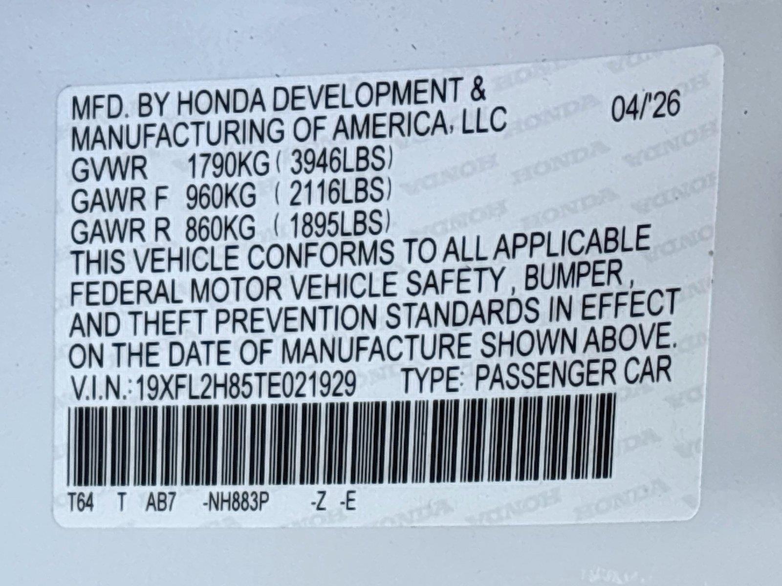 2026 Honda Civic Sport