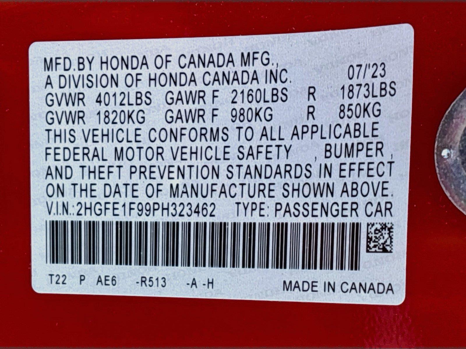 2023 Honda Civic Touring
