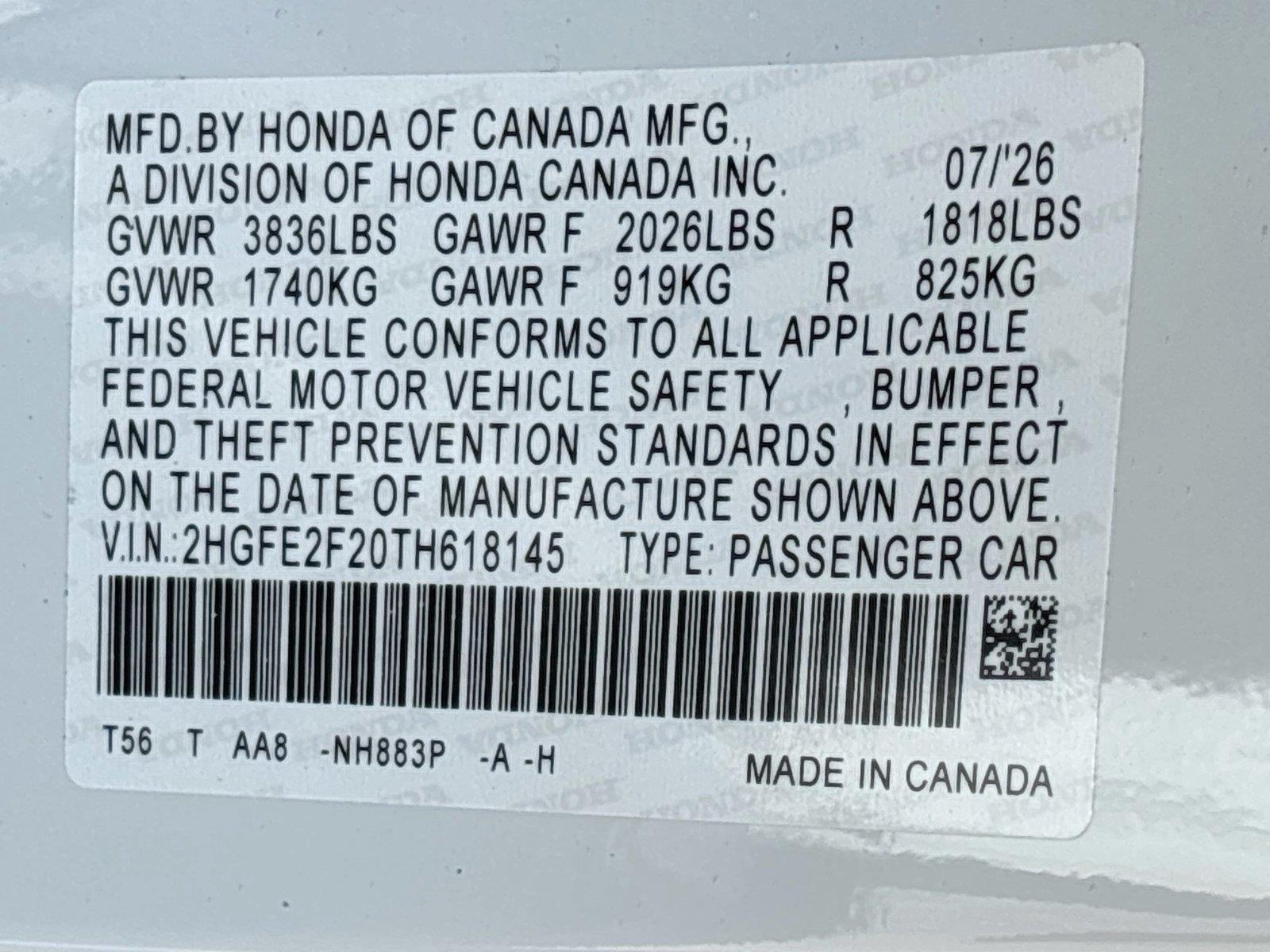2026 Honda Civic Sedan LX